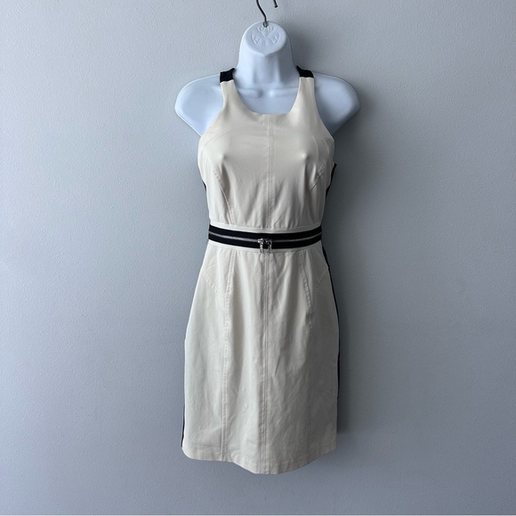 Milly of New York Cream and Black Mini Dress Size 2 - Picture 2 of 10